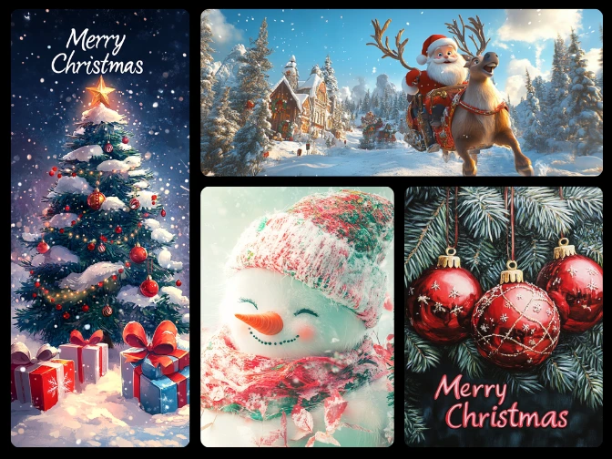 AI christmas art generator banner