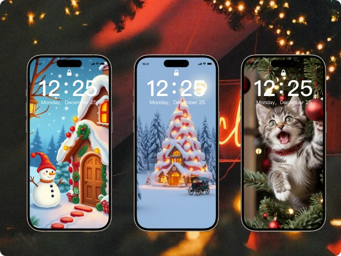PicLumen AI Christmas wallpaper iPhone Wallpaper