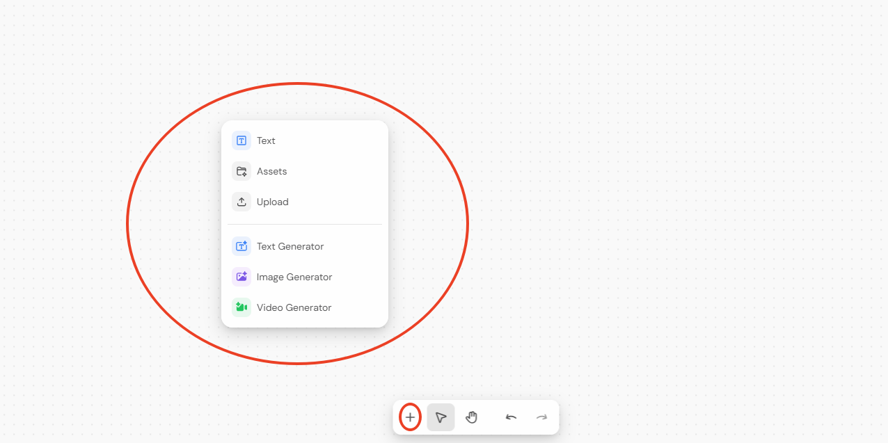 Click the button of the canvas to upload an image