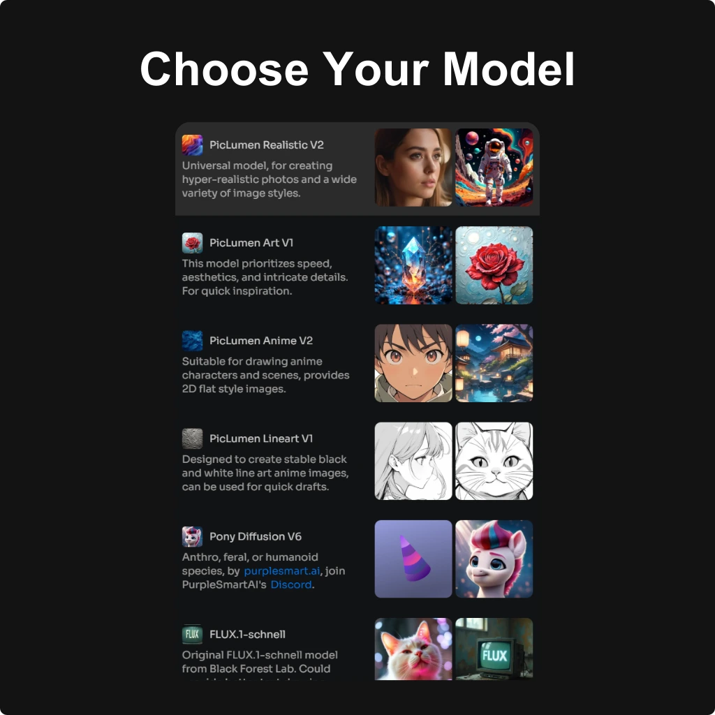 AI christmas art generator choose model