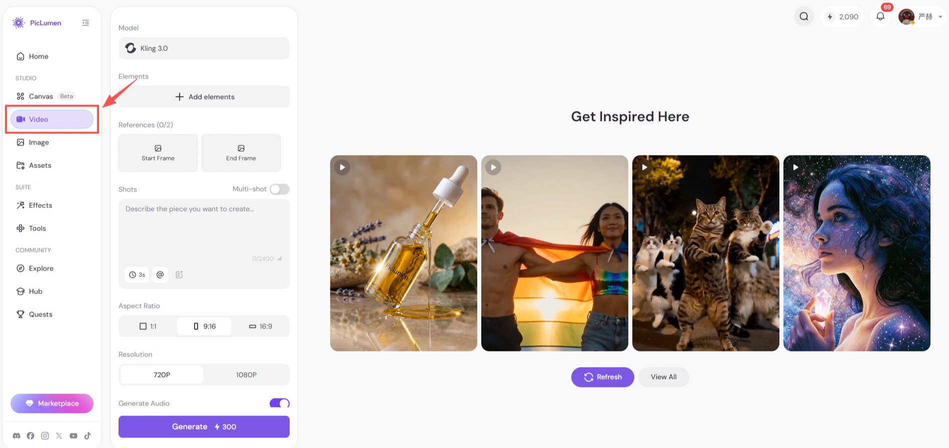 piclumen ai video generator