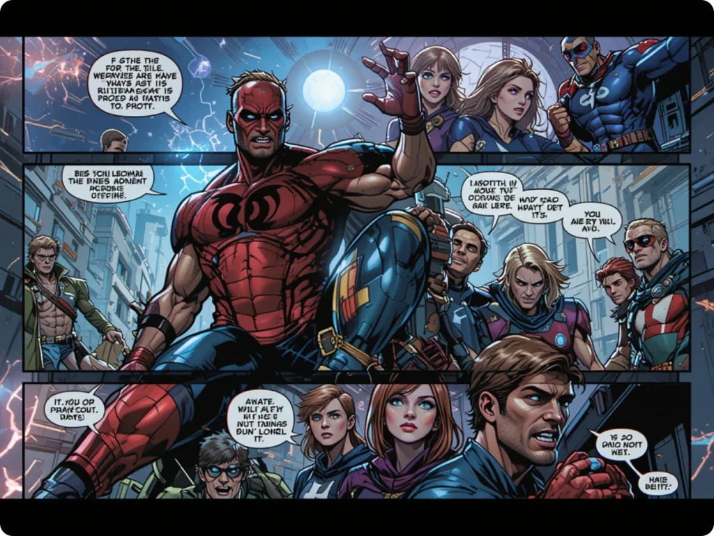  a superhero comic