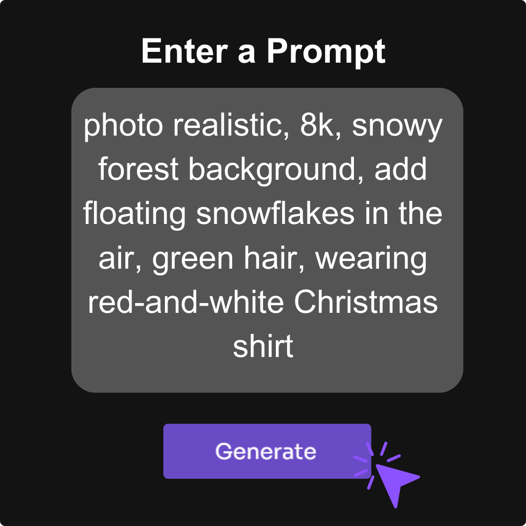 AI christmas generator - describe your vision