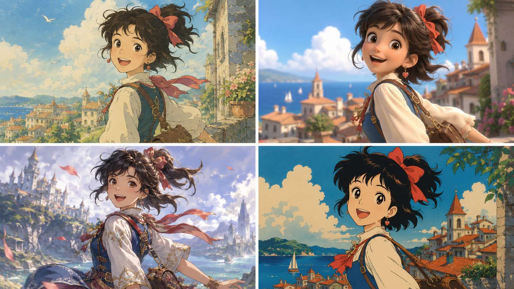 four anime style
