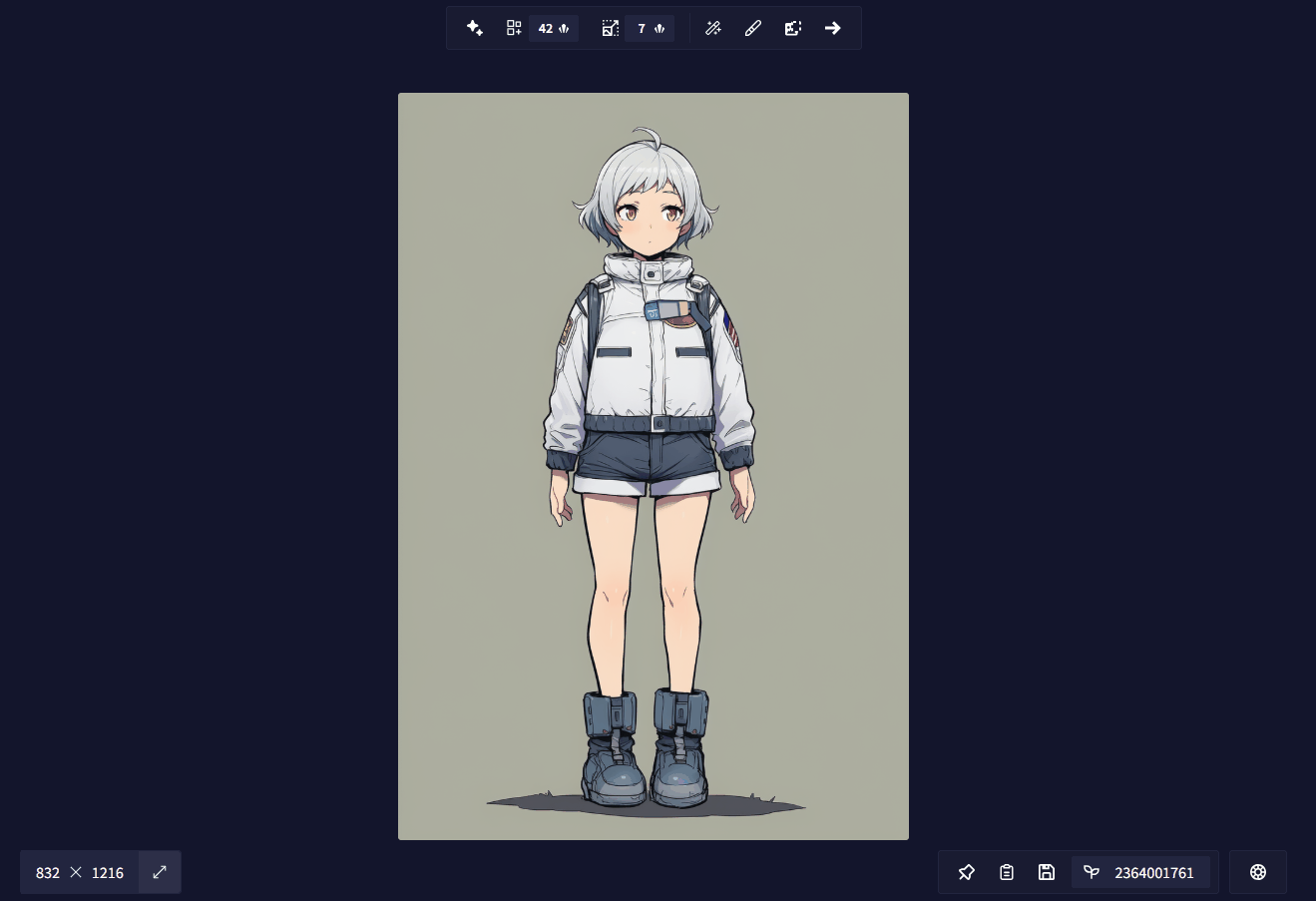 ai anime cahracter generated by novelai