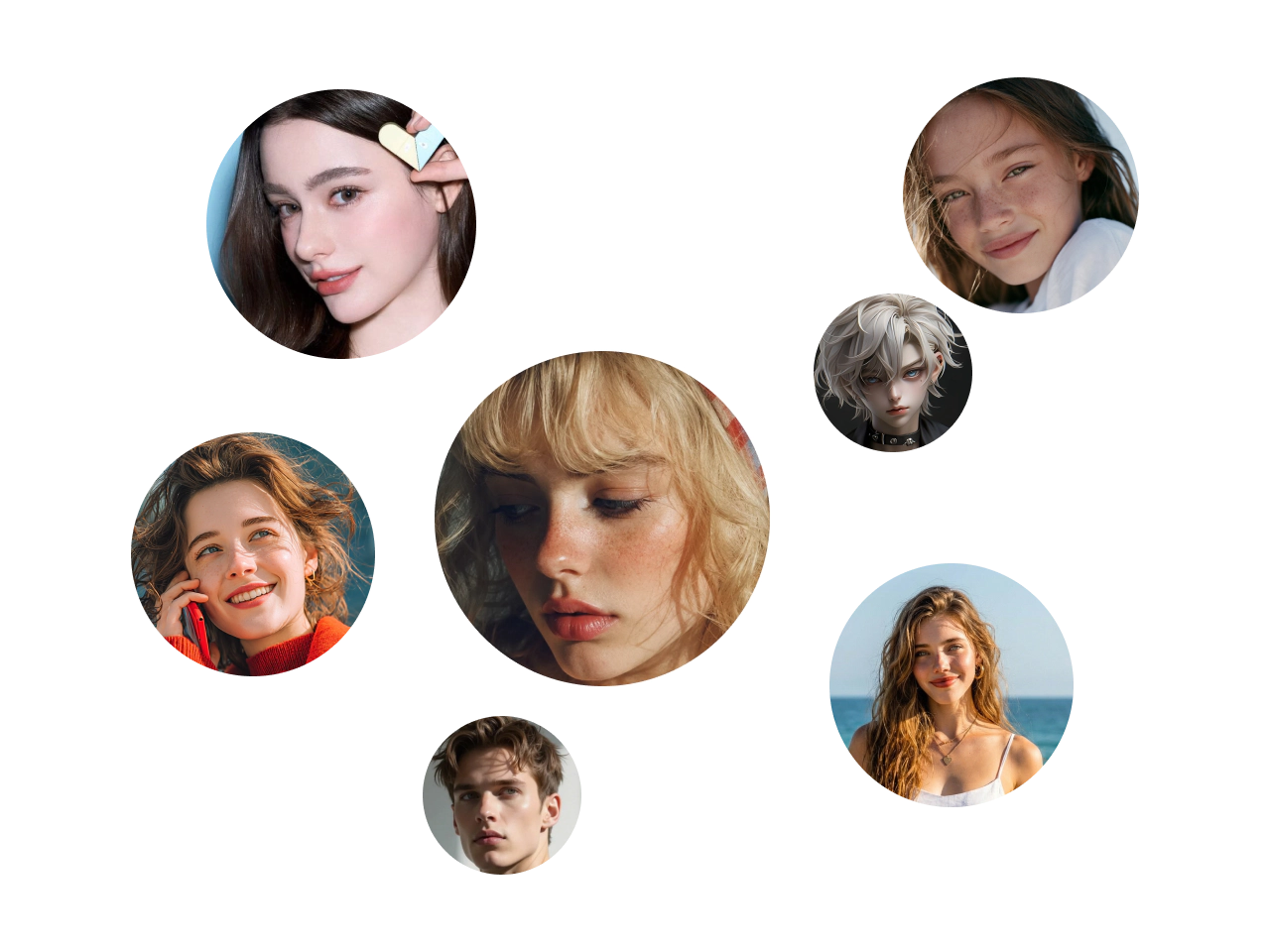 ai-generated profile faces for social media avatars and creator branding
