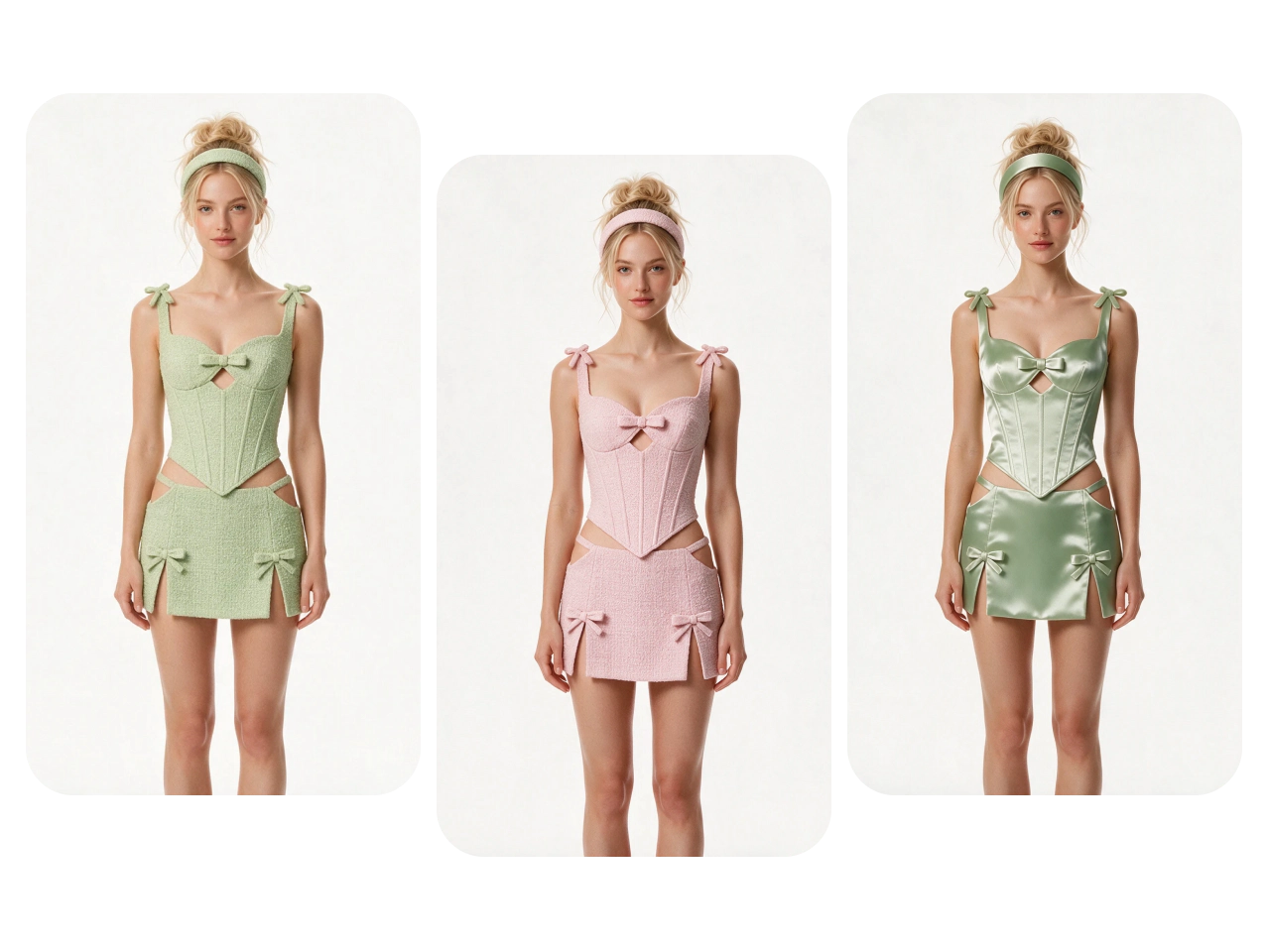 previsualizando diferentes texturas de tejido y opciones de color para diseños de ropa