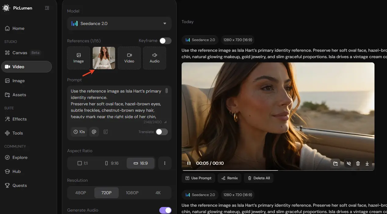 ai video generated by piclumen