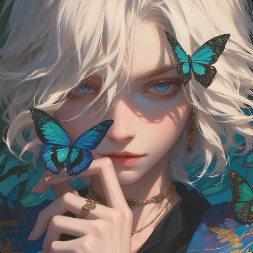 ai portrait anime butterfly boy
