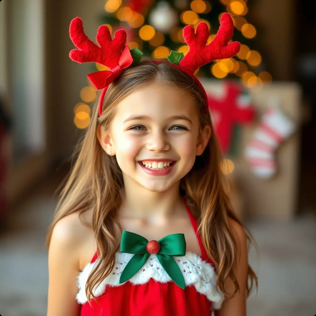 ai portrait christmas girl