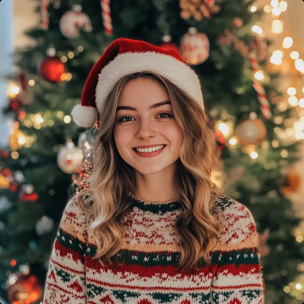 ai portrait christmas woman