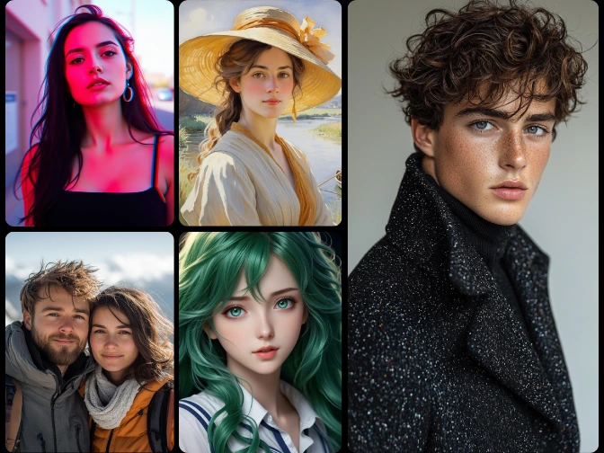 ai portrait diverse style
