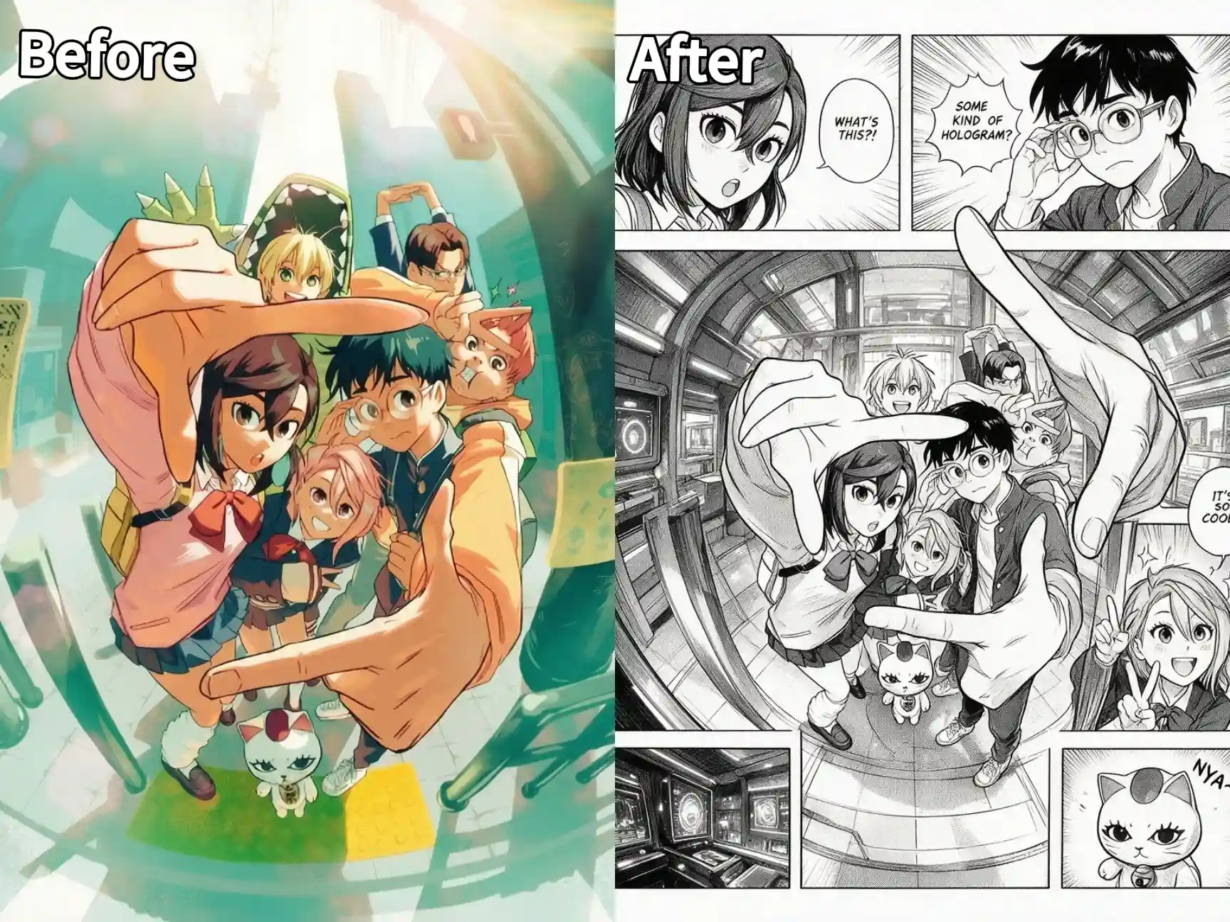 manga line art example