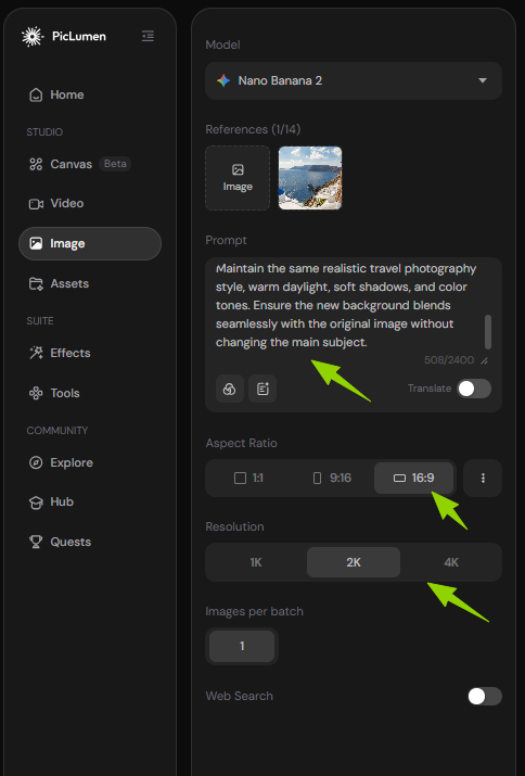 outpainting an image in piclumen step guide