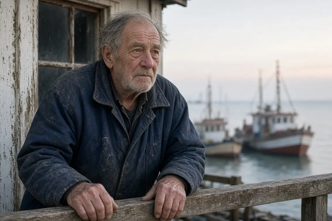 Grok Imagine documentary-style portrait of an elderly fisherman