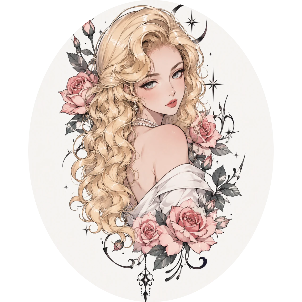 Frauen-und-Blumen-Tattoo