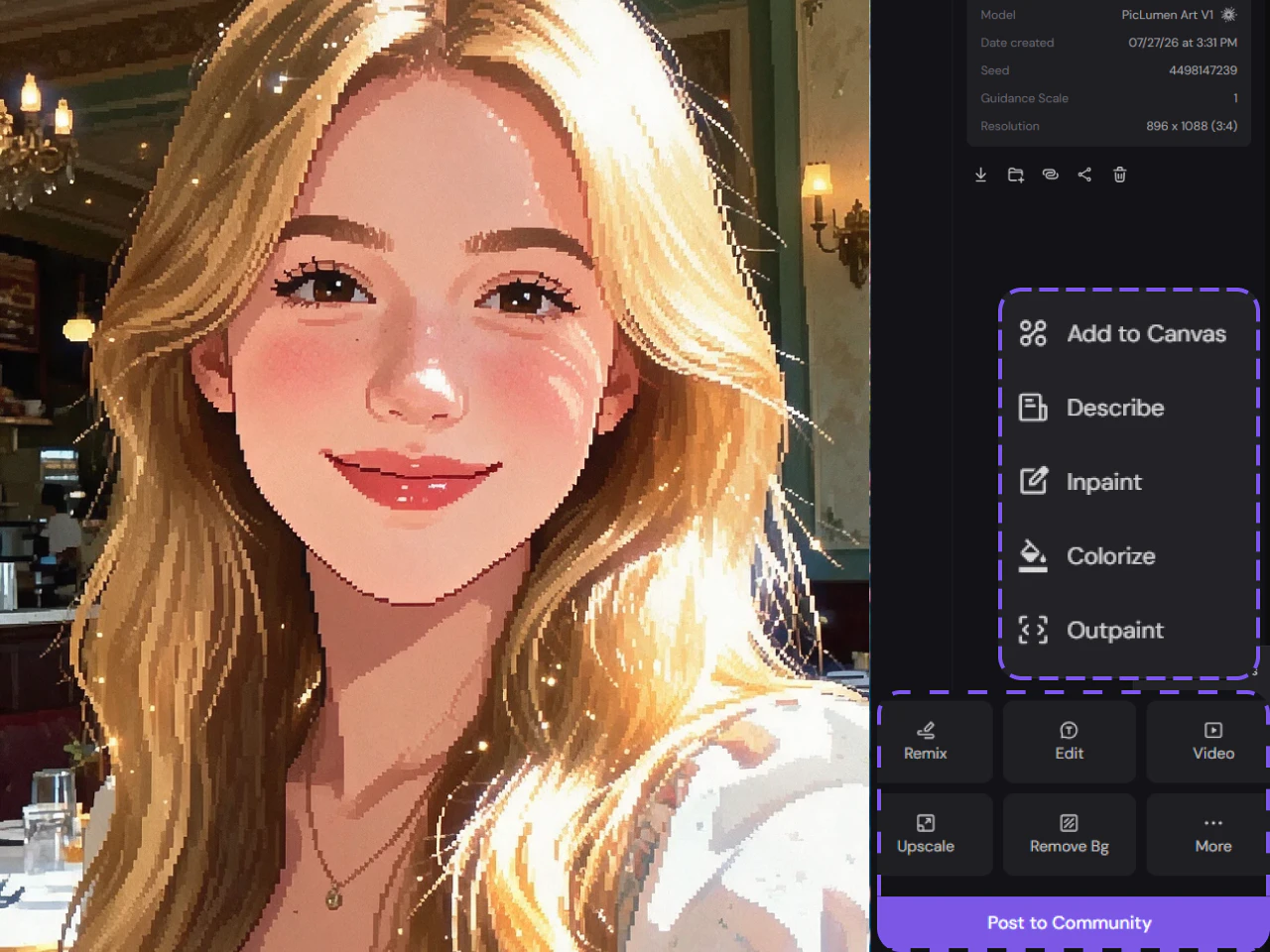 editing di pixel art con IA