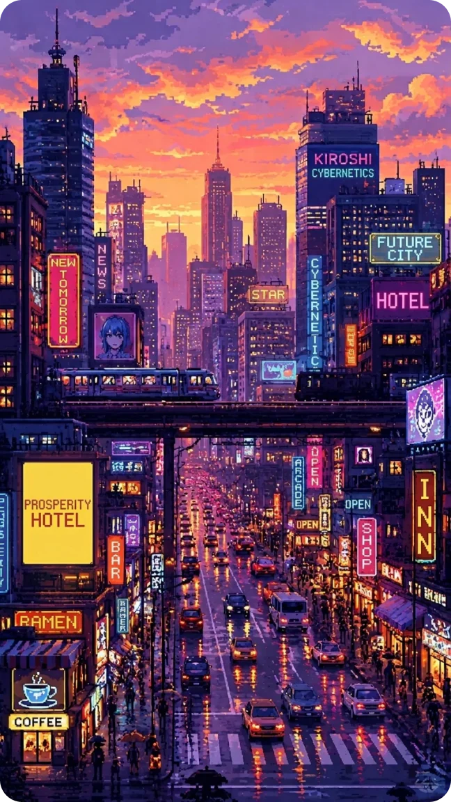 arte ai retrò notti al neon