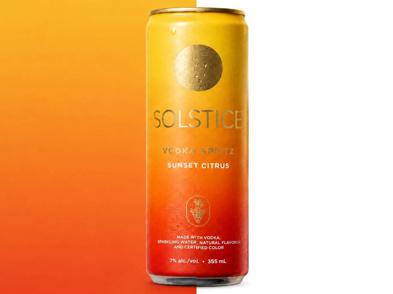 add a white background to the beverage can