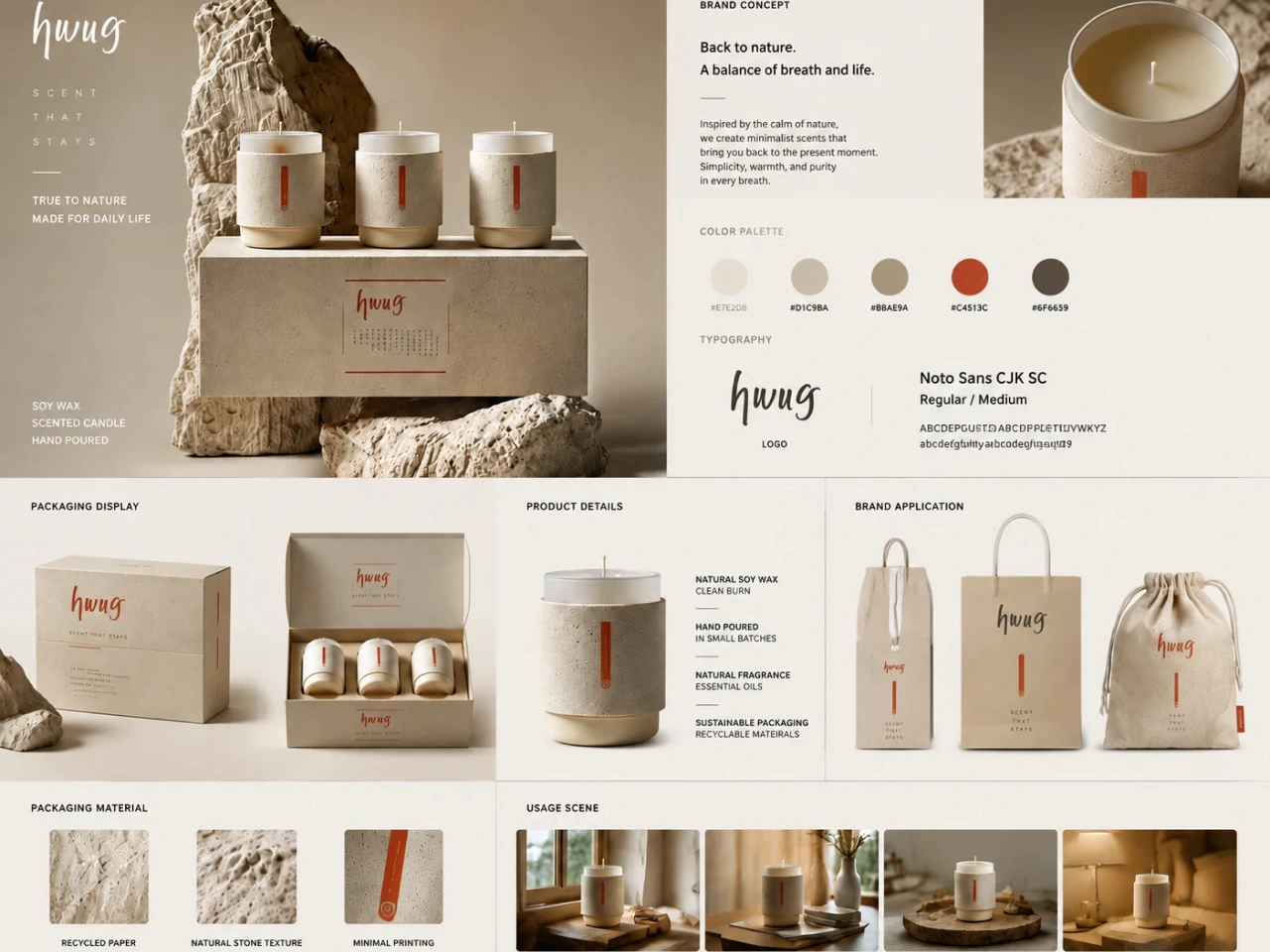branded packaging collection mockup