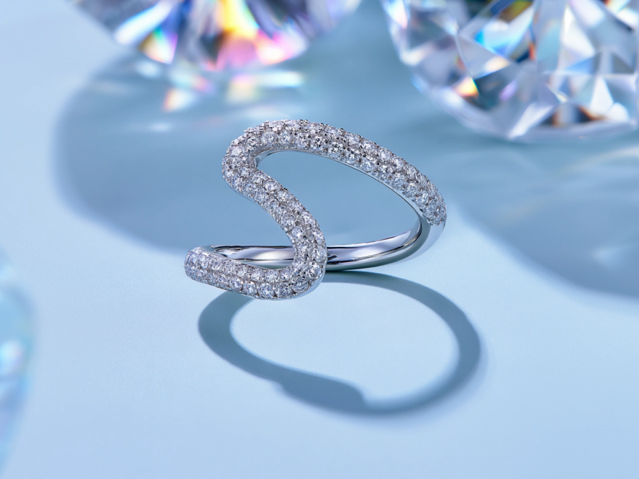 ai generated diamond ring product photo