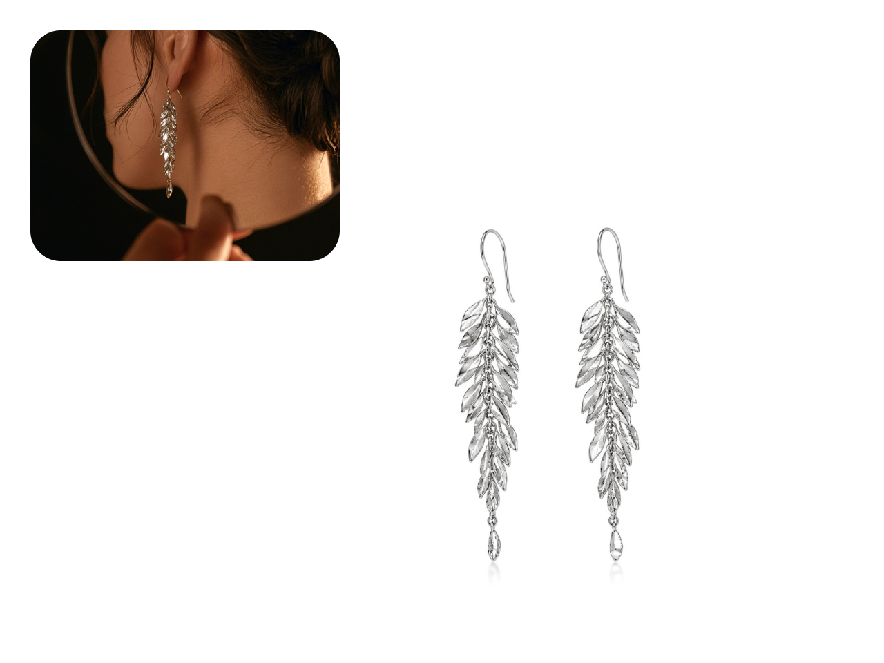 ecommerce product image of drop earrings