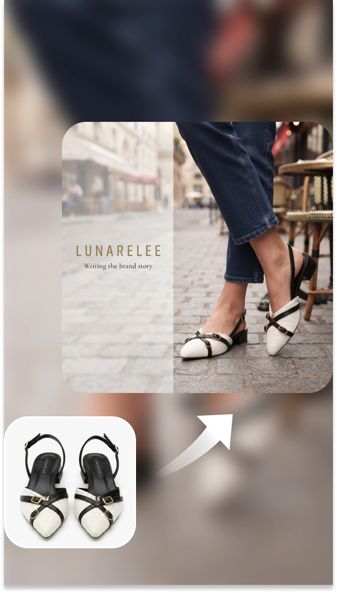 branded sandals image in a lifestyle fashion scene

