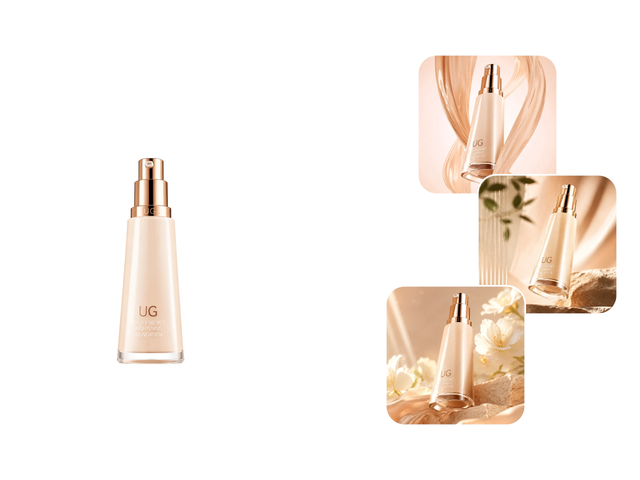 foundation bottle shown in multiple lifestyle listing variations
