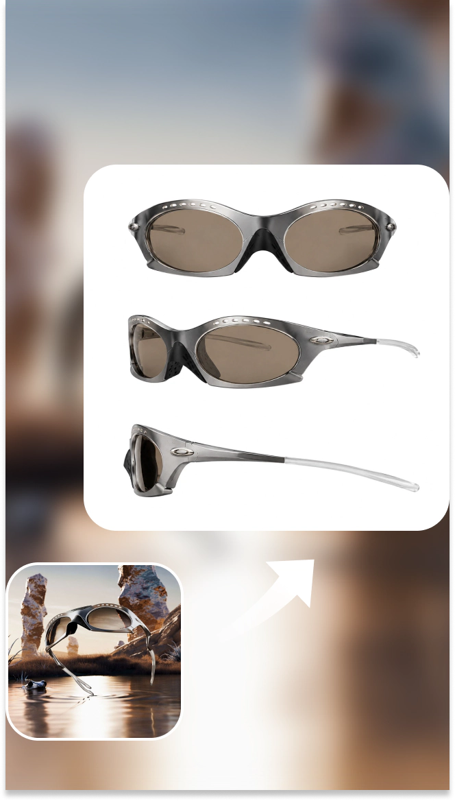 sunglasses shown from multiple product angles
