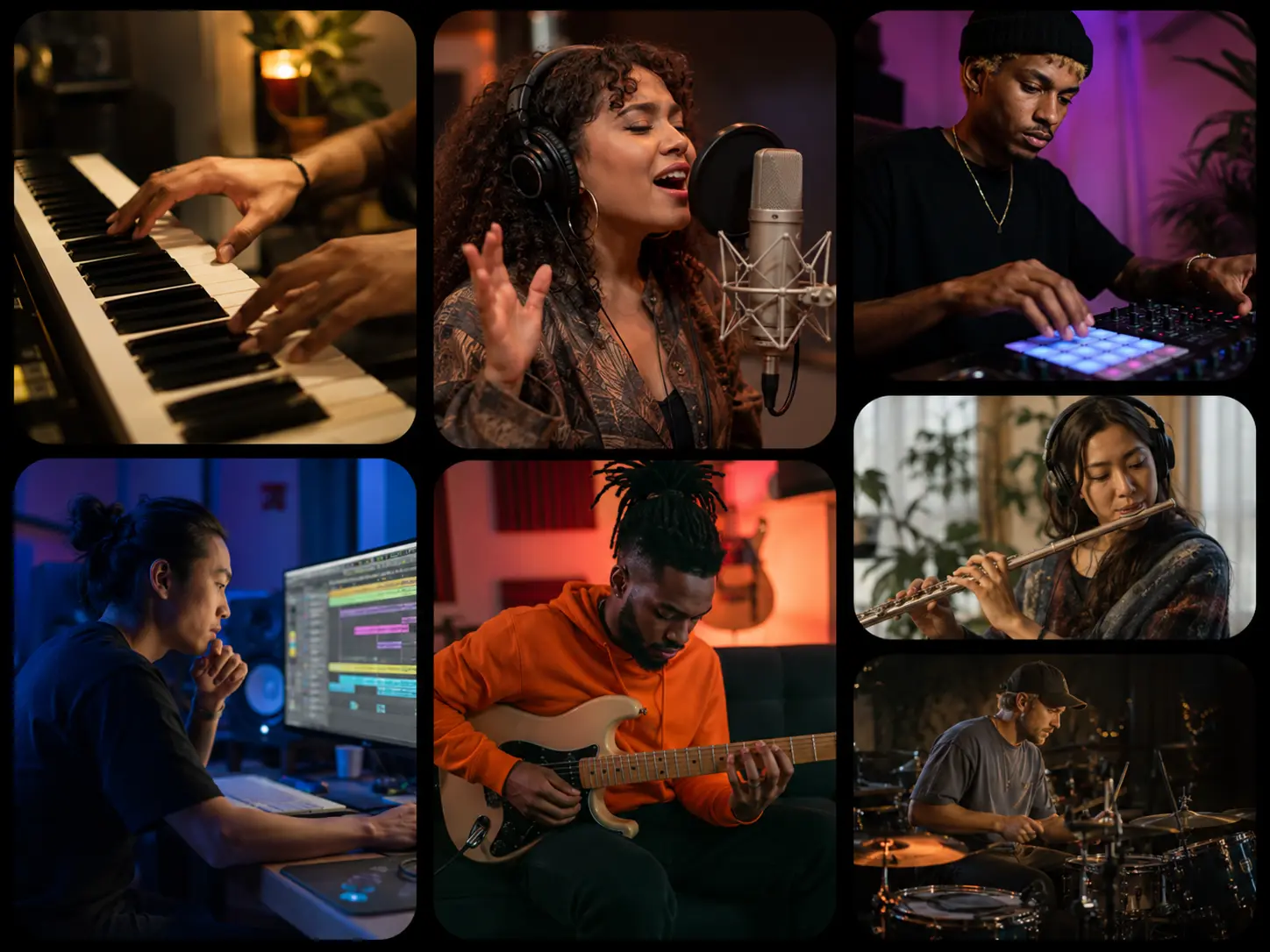 Suno v5.5 musical direction control with vocals, instruments, production, and performance scenes