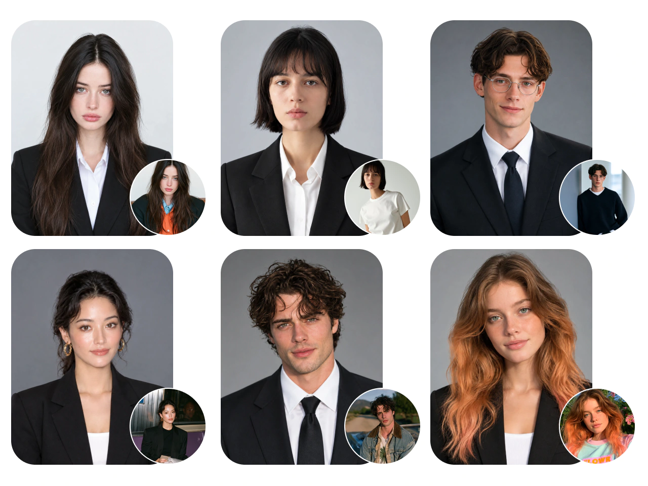 consistent professional headshots for a company team