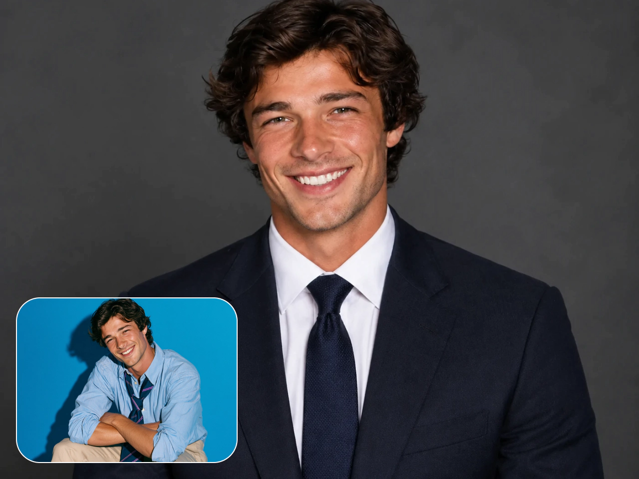 man's casual photo transformed into a business headshot