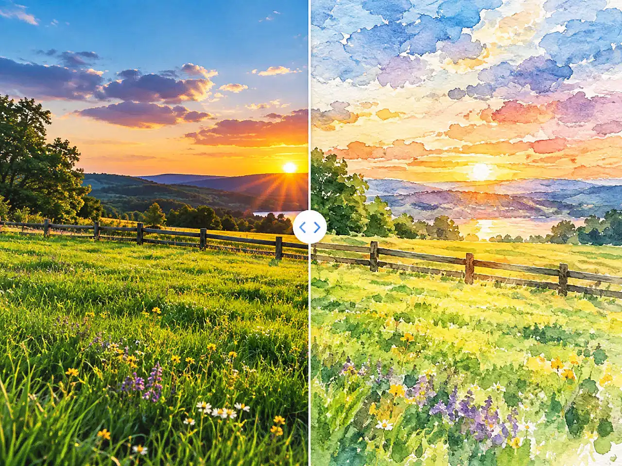 watercolor comparing