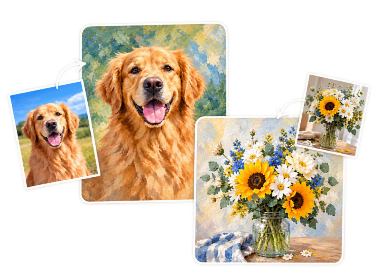 pet and flowers