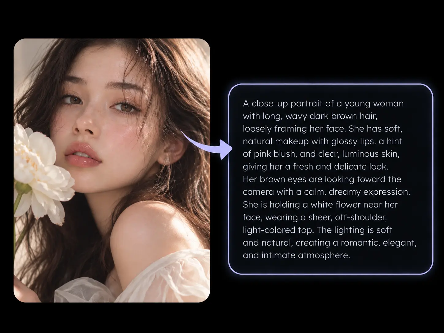PicLumen AI text generator turning a reference image into a detailed text prompt