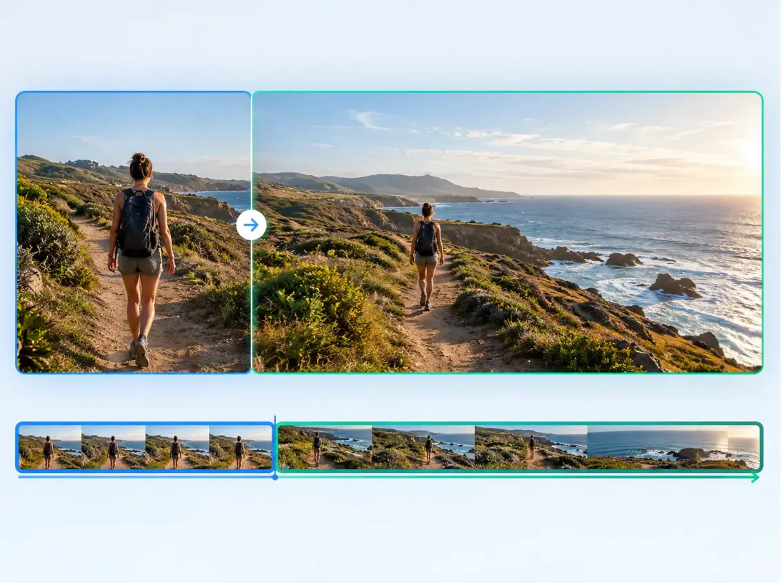 AI video extender that adds generated footage to extend video duration