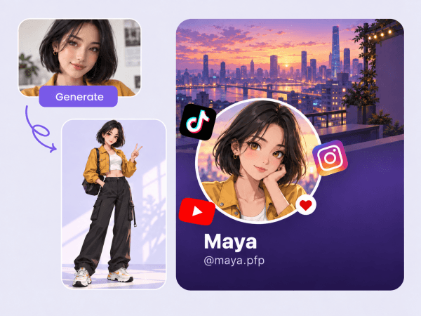 una foto diventa un avatar anime per profili social