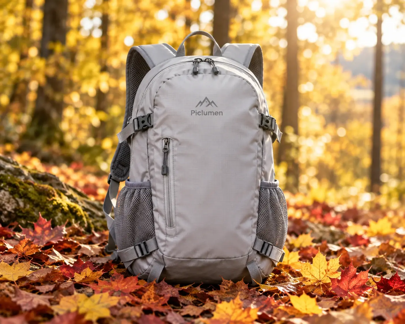 Generated product images of outdoor gear for fall hiking