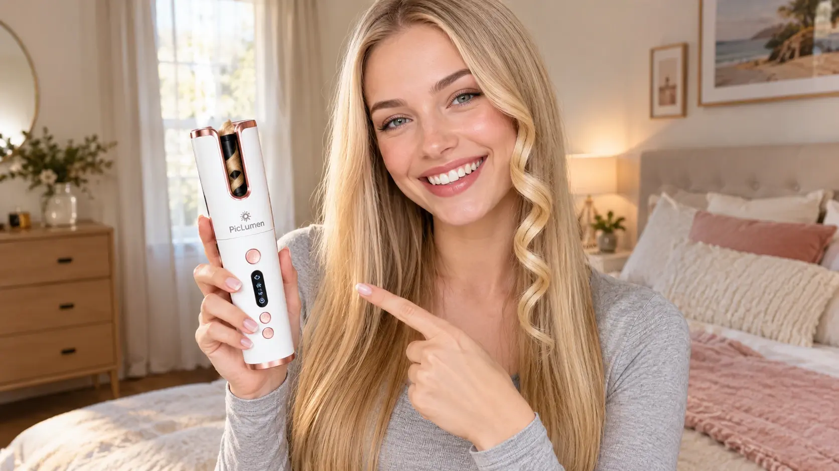 Advertising Video for a Curling Iron Designed for E-commerce Settings