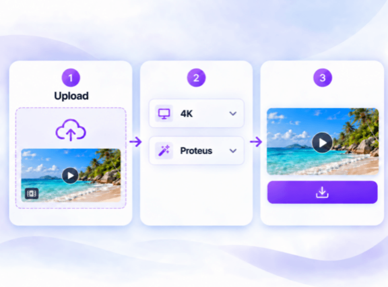 how to upscale a video with ai