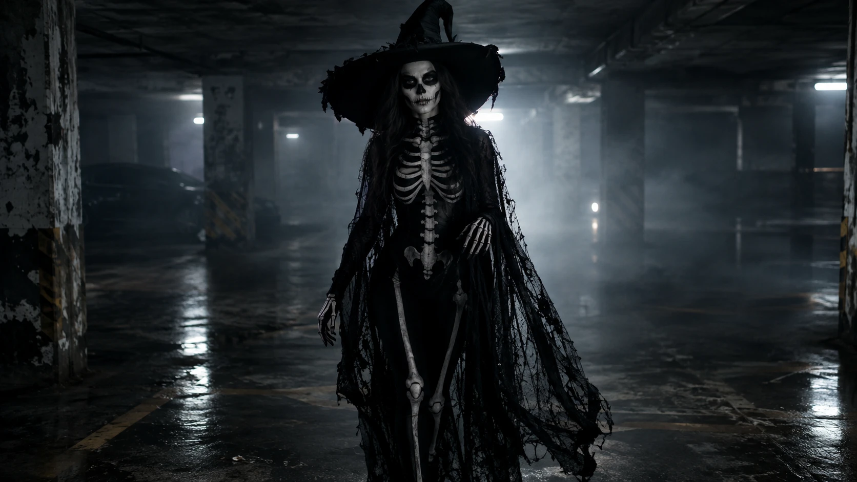 AI-Generated Video of a Halloween Skeleton Fashion Show Featuring Lamalama Outfits