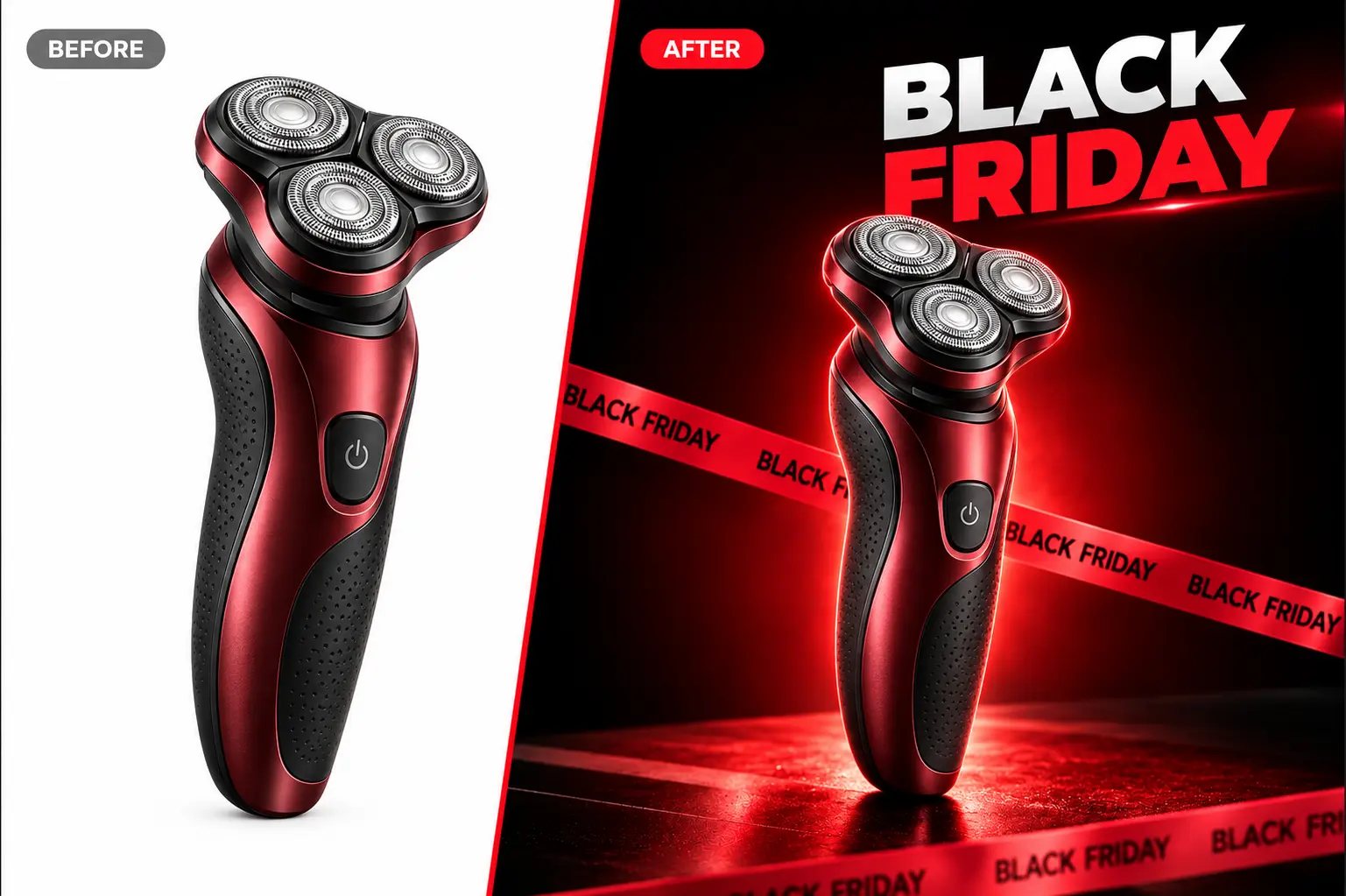Black Friday Product Image Comparison: Electric Razors