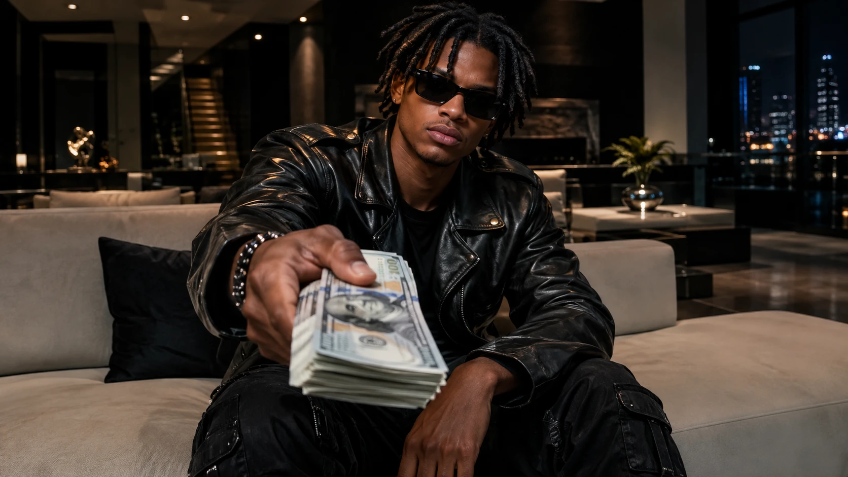 „KI-Money-Flex“-Videos mit Schwarzen Männern