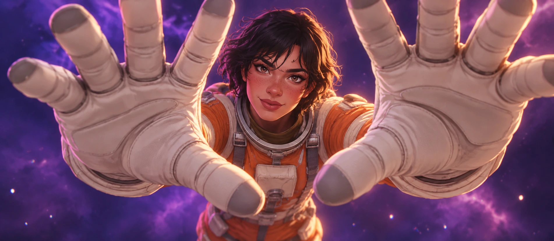 KDA-Firestarter-KI-Tanzvideo mit Astronautenmotiven erstellt