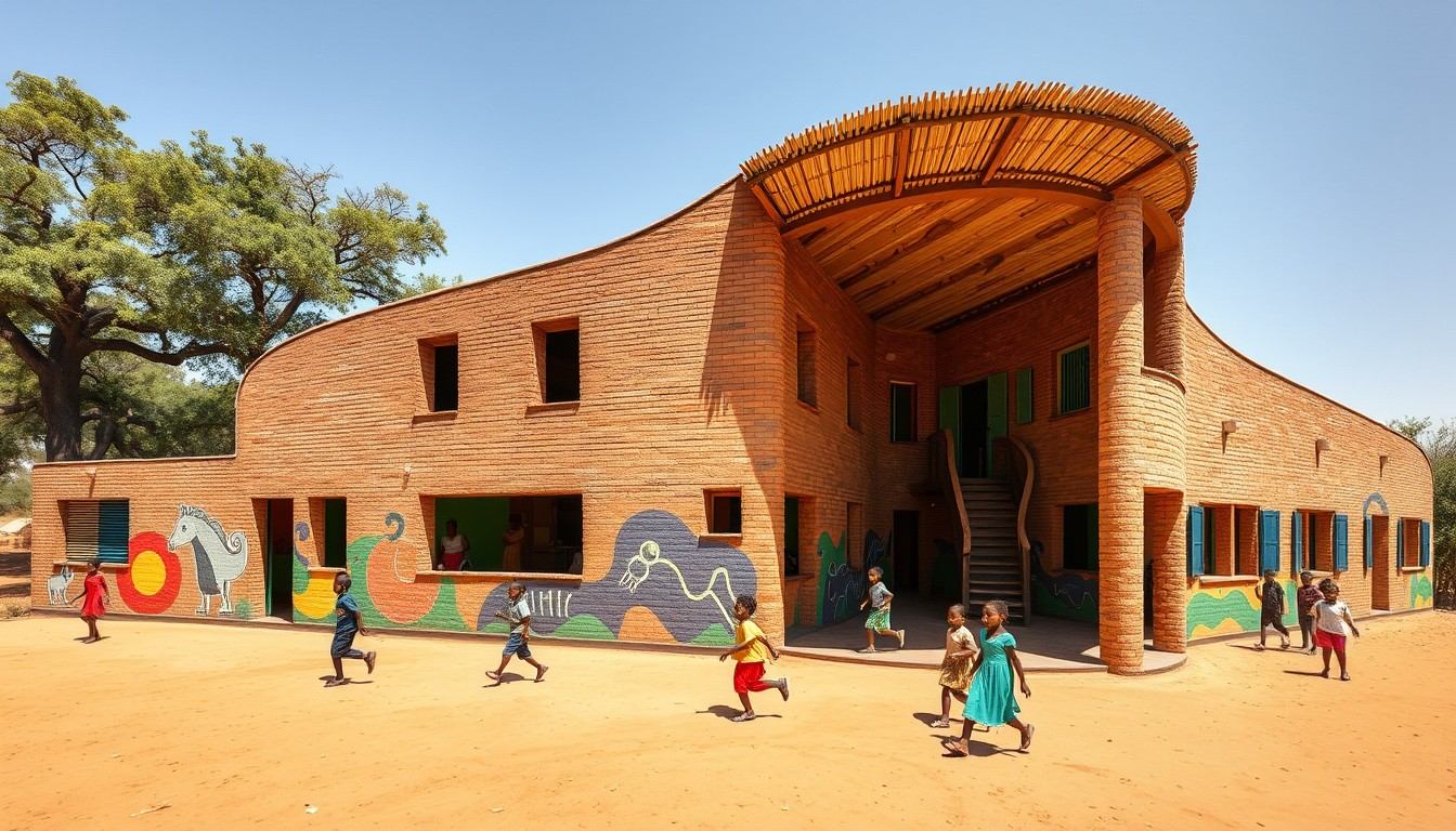 community building and courtyard study